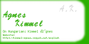 agnes kimmel business card